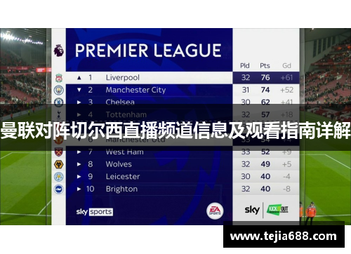 曼联对阵切尔西直播频道信息及观看指南详解